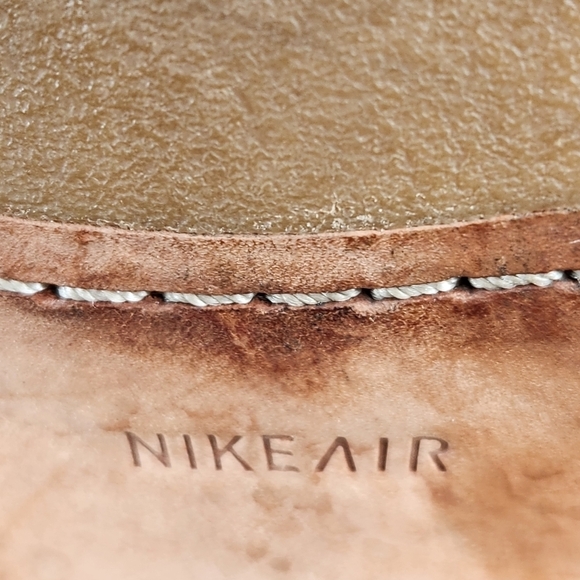 Cole Haan Nike Air Collab Boots Women's 9 Brown Leather Stacked Heel Side Zipper - Picture 7 of 14